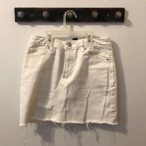 White Jean Skirt